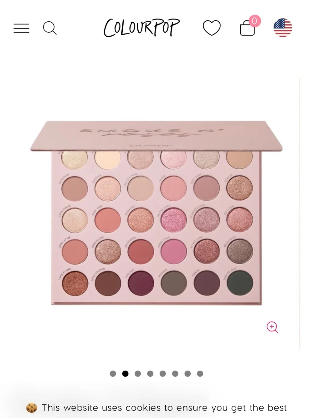 Colourpop Smoke 'N Roses Eyeshadow Palette